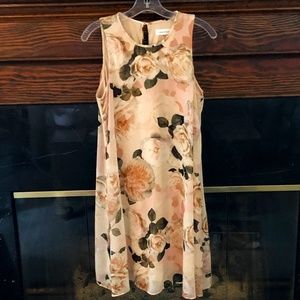 Calvin Klein Peach Floral Dress